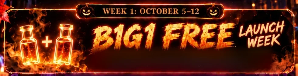 Week 1, October 5 to 12: B1G1 Free Launch Week